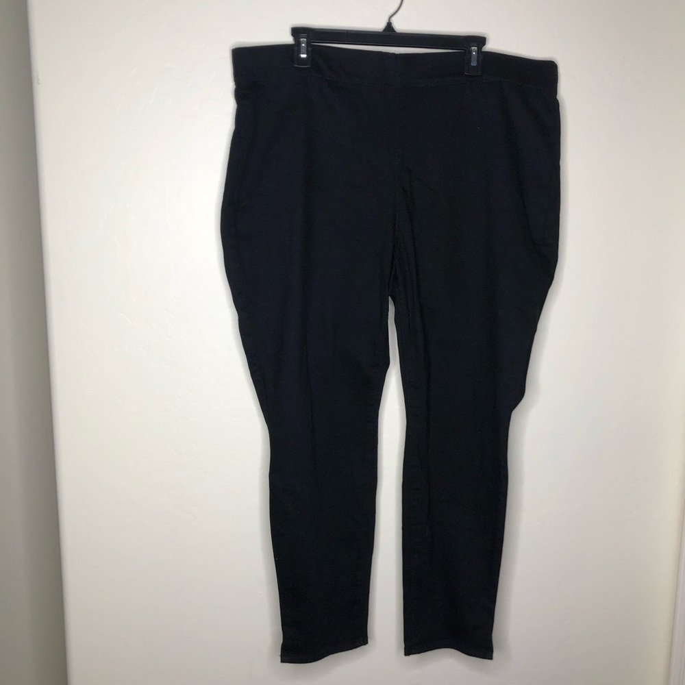 NWT NYDJ black pull on skinny ankle denim pant